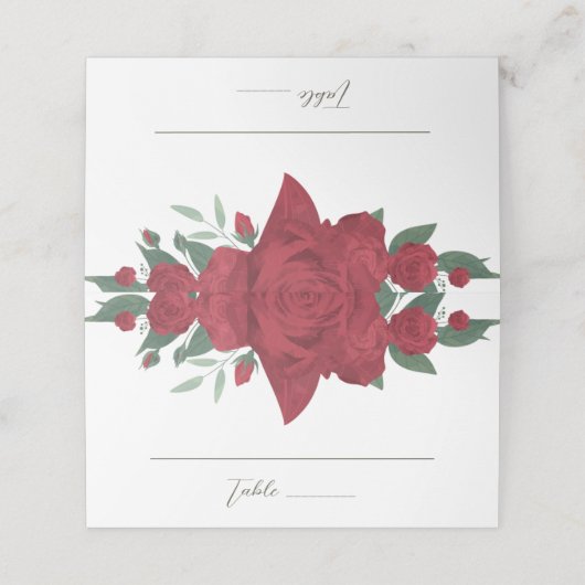 Rode Rozen Boho bruiloft (Buitenkant ongevouwen)