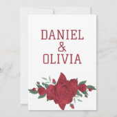 Rode Rozen Boho bruiloft Bedankkaart (Achterkant)