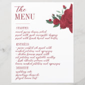 Rode Rozen Boho Wedding Menu (Voorkant)