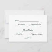 Rode Rozen Border Bloemen Bruiloft RSVP (Achterkant)