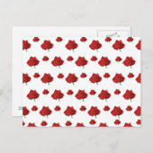 Rode rozen briefkaart (Voorkant / Achterkant)