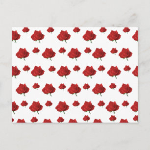 Rode rozen briefkaart