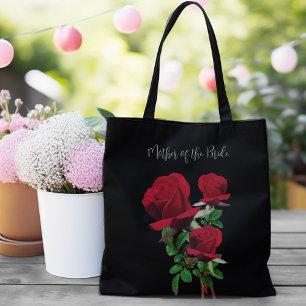 Rode Rozen Bruiloft Moeders Boodschappentas Cadeau Draagtas