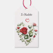 rode rozen cadeaulabel (Voorkant)