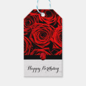 Rode rozen cadeaulabel (Voorkant)