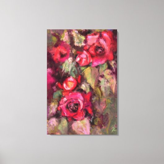 Rode rozen canvasprint canvas afdruk (Voorkant)