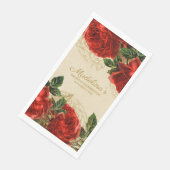  rode rozen Champagne Tan Formal Birthday Servet (Hoek)