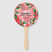 Rode rozen collage handwaaier (Voorkant)