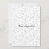 rode rozen damast Bedankt Card (Achterkant)