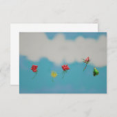 Rode rozen Dank je wel Bedankkaart (Voorkant / Achterkant)