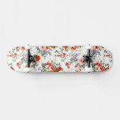  rode rozen en bloemen skateboard (Horizontaal)