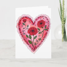 Rode Rozen en Hart Jubileum Valentijnsdag