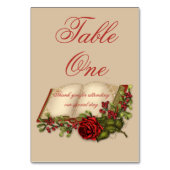 Rode rozen en open bijbeltabelnummers Kaarten (Voorkant)