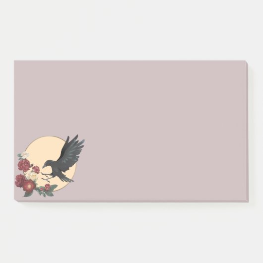 Rode rozen en Raven Post-it Notes (Voorkant)