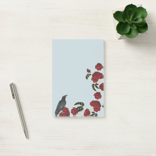 Rode rozen en Raven Post-it® Notes (Kantoor)