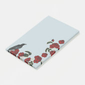 Rode rozen en Raven Post-it® Notes (Schuin)