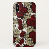 Rode rozen en zwarte rozen Case-Mate iPhone case (Achterkant)