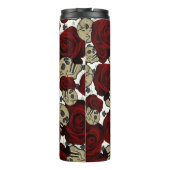 Rode rozen en zwarte rozen thermosbeker (Achterkant)