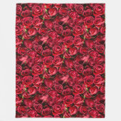 Rode rozen fleece deken (Voorkant)