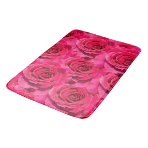 Rode rozen floreel patroon badmat