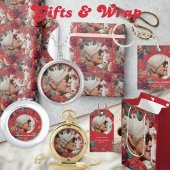 Rode Rozen FOTO Memorial Keepsake Sentimenteel Cadeaupapier