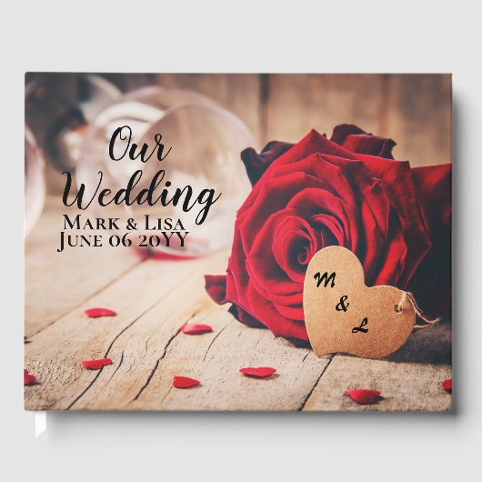 Rode rozen gastenboek (Voorkant)