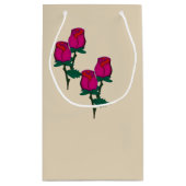 Rode Rozen Gift Bag Klein Cadeauzakje (Achterkant)