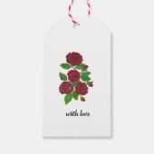 rode rozen Gift Label Cadeaulabel (Voorkant)