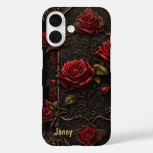 Rode Rozen Goth Gotisch iPhone 16 Hoesje