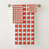 Rode Rozen Handdoek Set (Insitu)