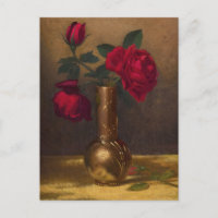 Rode rozen in een Japanse vaas, Martin Johnson Hea