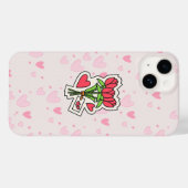 RODE ROZEN IN JE TELEFOONHOES Case-Mate iPhone CASE (Achterkant (horizontaal))