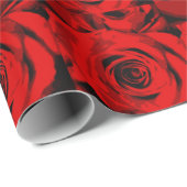 Rode rozen inpakpapier (Rol Hoek)