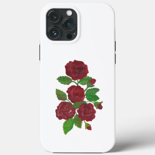 rode rozen iPhone / iPad case (Achterkant)