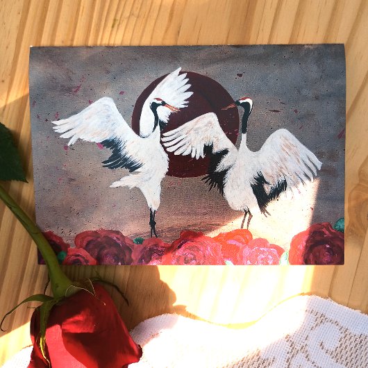 Rode rozen, japans dansen tancho kranen, bruiloft