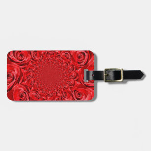 Rode Rozen Kaleidoscoop: Gelukkige Valentijnsdag K Bagagelabel