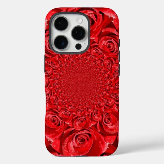 Rode Rozen Kaleidoscoop: Gelukkige Valentijnsdag K Case-Mate iPhone Case (Achterkant)