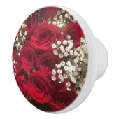 Rode Rozen Keramische Pull Knop (Rechts)