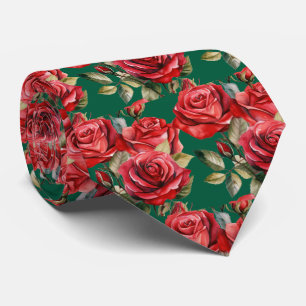 Rode Rozen Klassieke Formele Halsband Stropdas