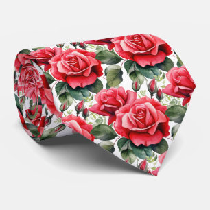 Rode Rozen Klassieke Formele Halsband Stropdas