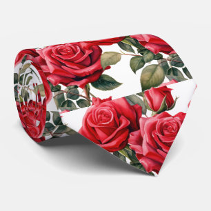 Rode Rozen Klassieke Formele Halsband Stropdas