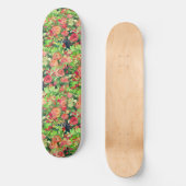 Rode rozen kunst skateboard (Voorkant)