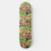 Rode rozen kunst skateboard (Voorkant)