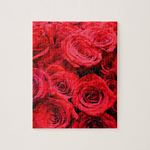 Rode rozen legpuzzel