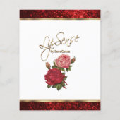 Rode rozen lip glitter-product / prijslijst flyer (Achterkant)