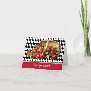  rode rozen mandje Dank u Bedankkaart