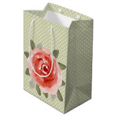 Rode Rozen - MEDIUM Gift Bags Medium Cadeauzakje (Achterkant Gekanteld)