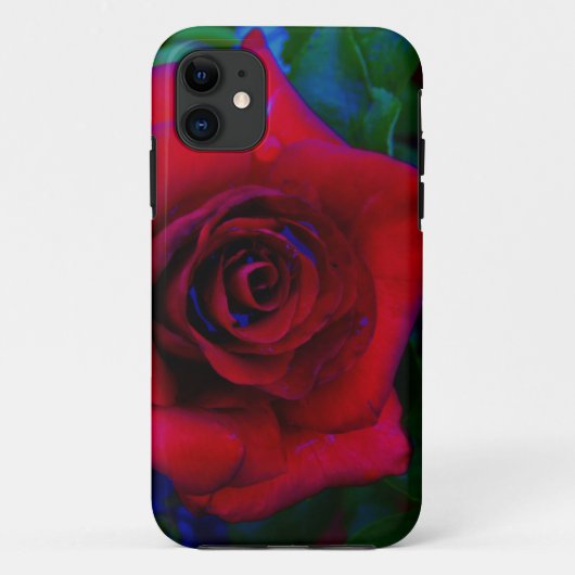 Rode rozen met blauwe tinten Case-Mate iPhone case (Achterkant)