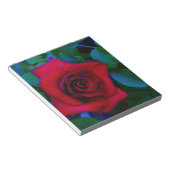 Rode rozen met blauwe tinten notitieblok (Schuin)
