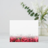 Rode rozen met zwarte contouren briefkaart (Staand voorkant)